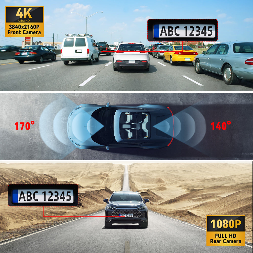M6 4K UHD Dash Cam 5G WiFi
