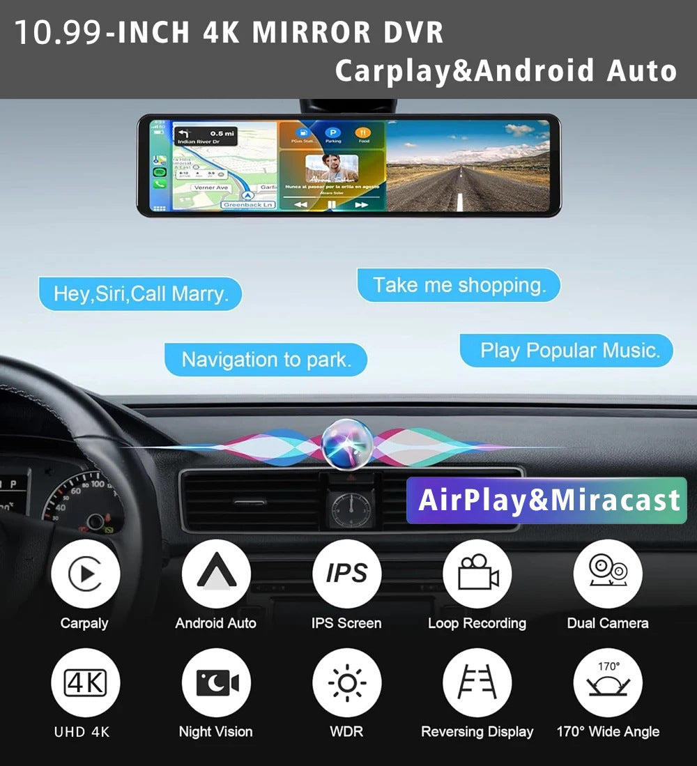 C7 4K Channels Dash Cam CarPlay