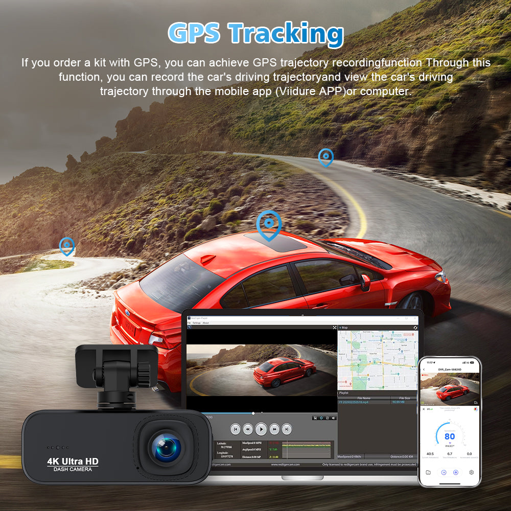 V26B 4K UHD Dash Cam 5G WiFi