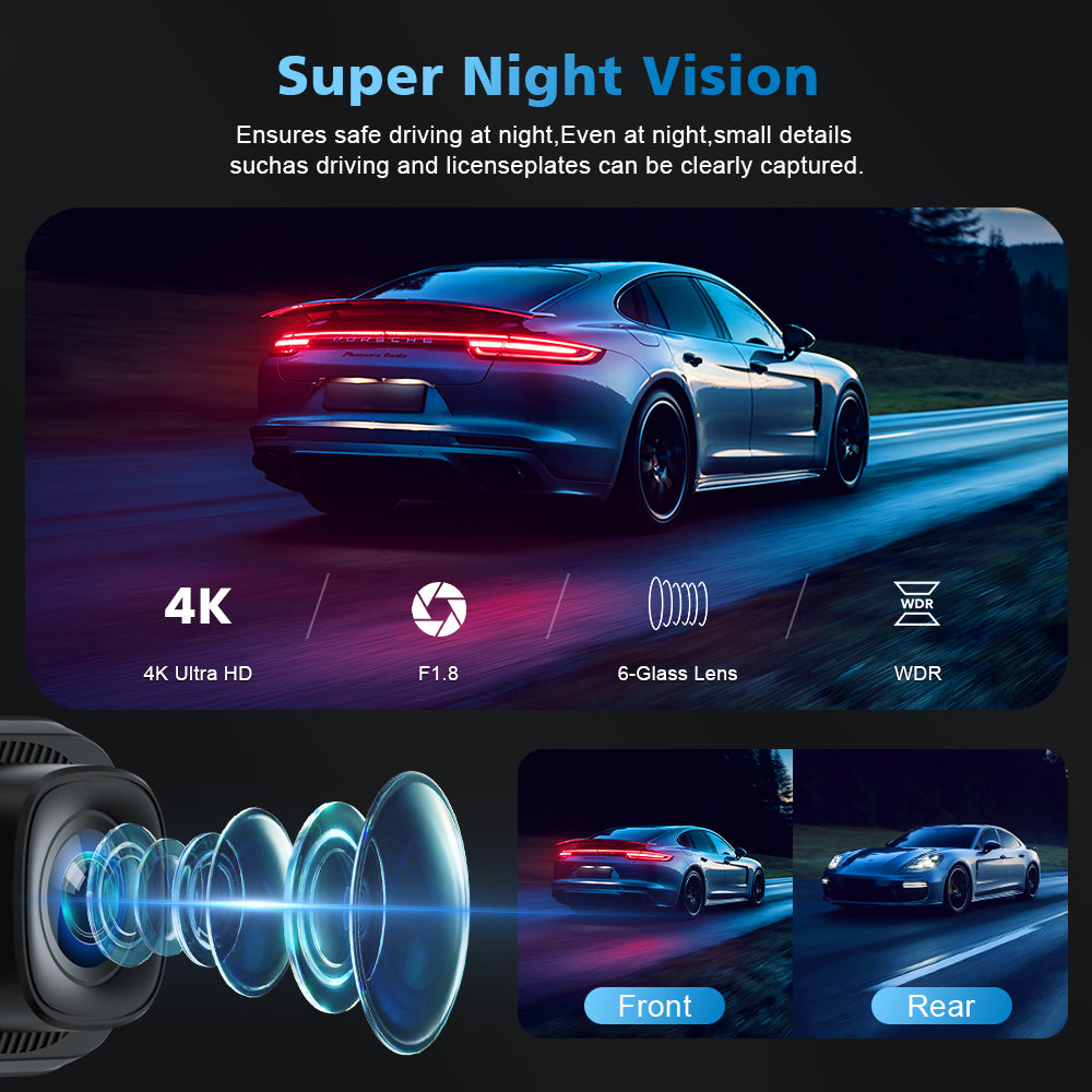 V26B 4K UHD Dash Cam  WiFi