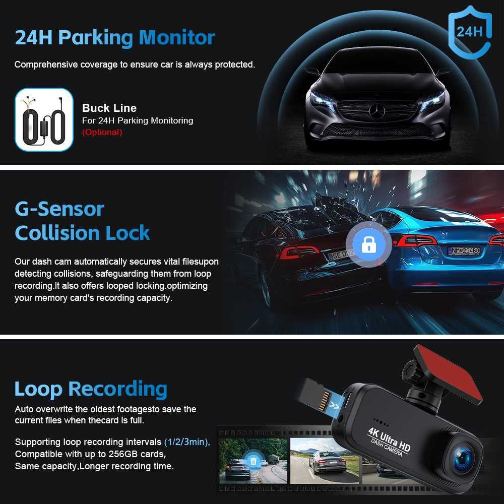 V26B 4K UHD Dash Cam  WiFi