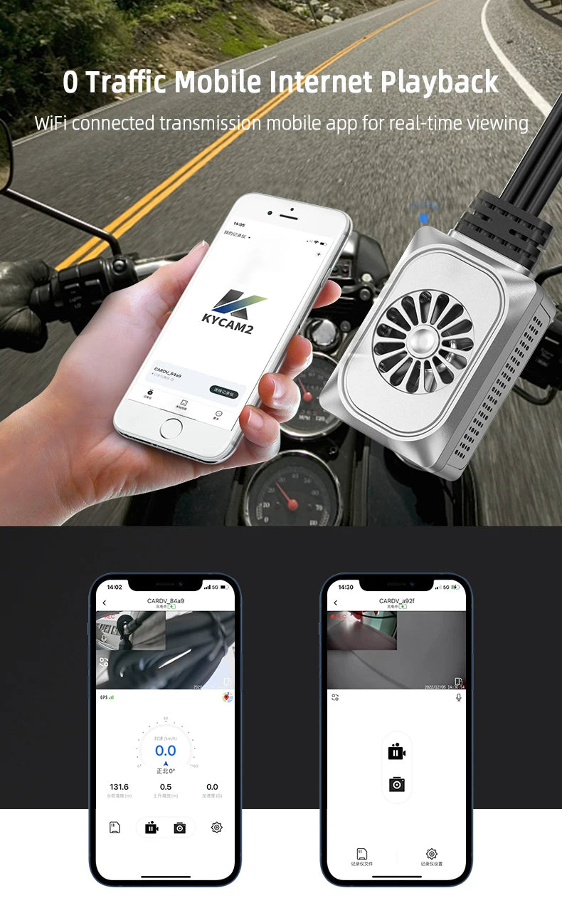 V7 Pro UHD 2K Motorcycle Camera
