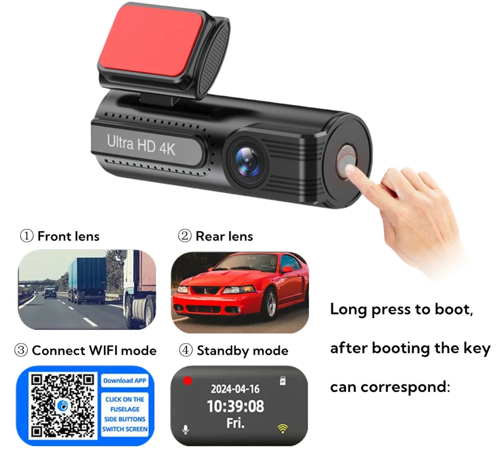 V21 4K Dash Cam 24h Parking