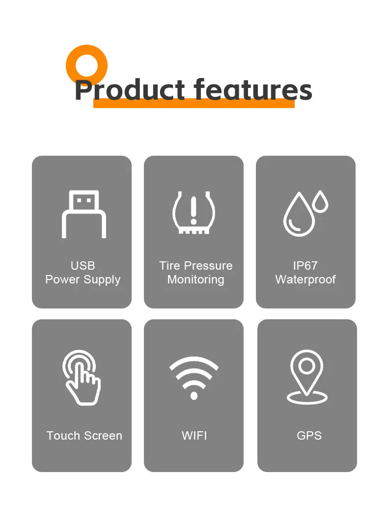 T10  3.4 inch Navigation Motorcycle Waterproof Carplay Display