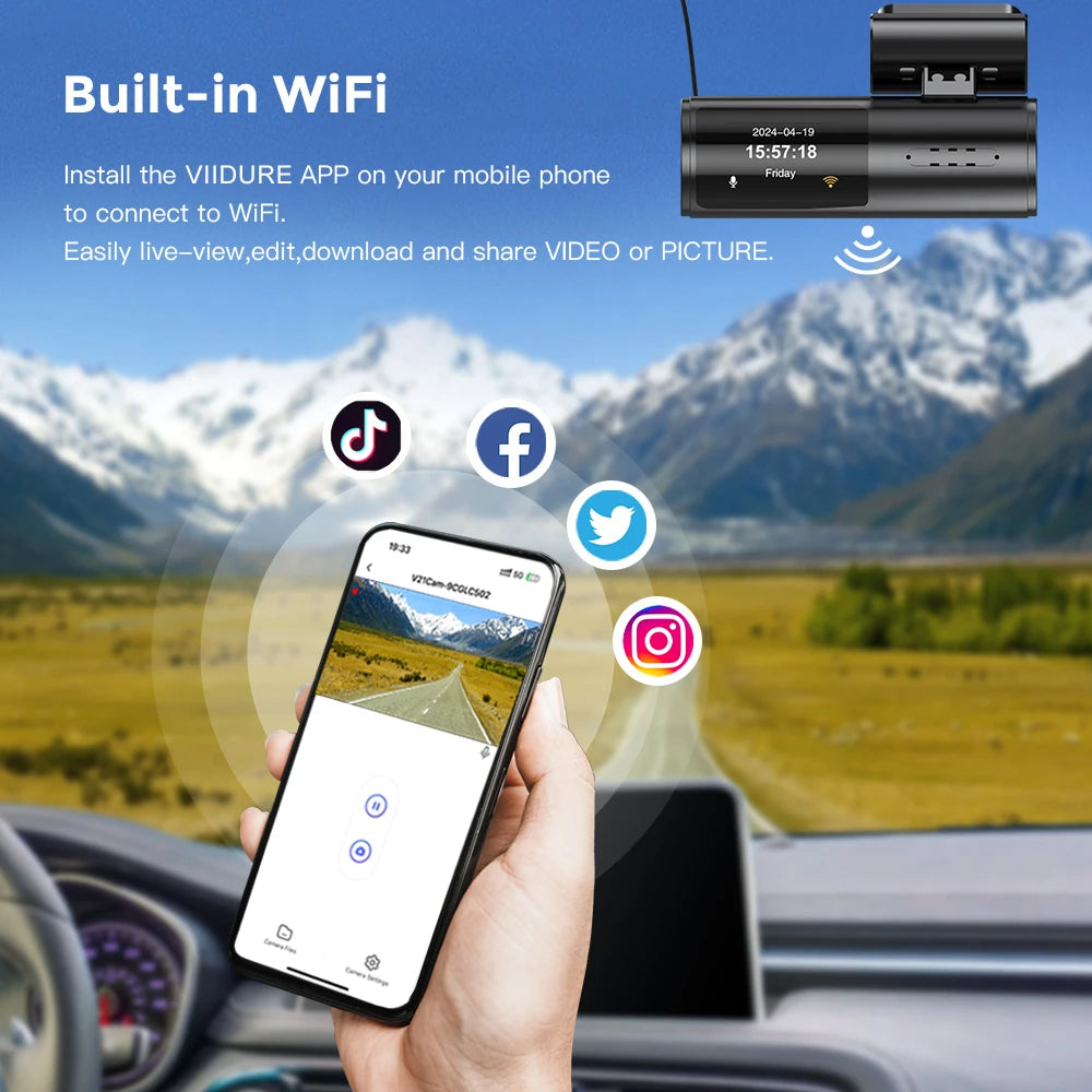 V21 4K Dash Cam 24h Parking