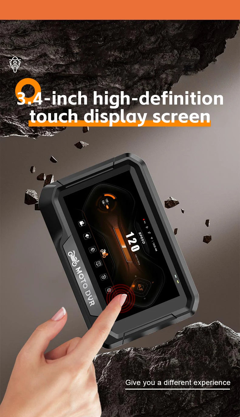 T10  3.4 inch Navigation Motorcycle Waterproof Carplay Display