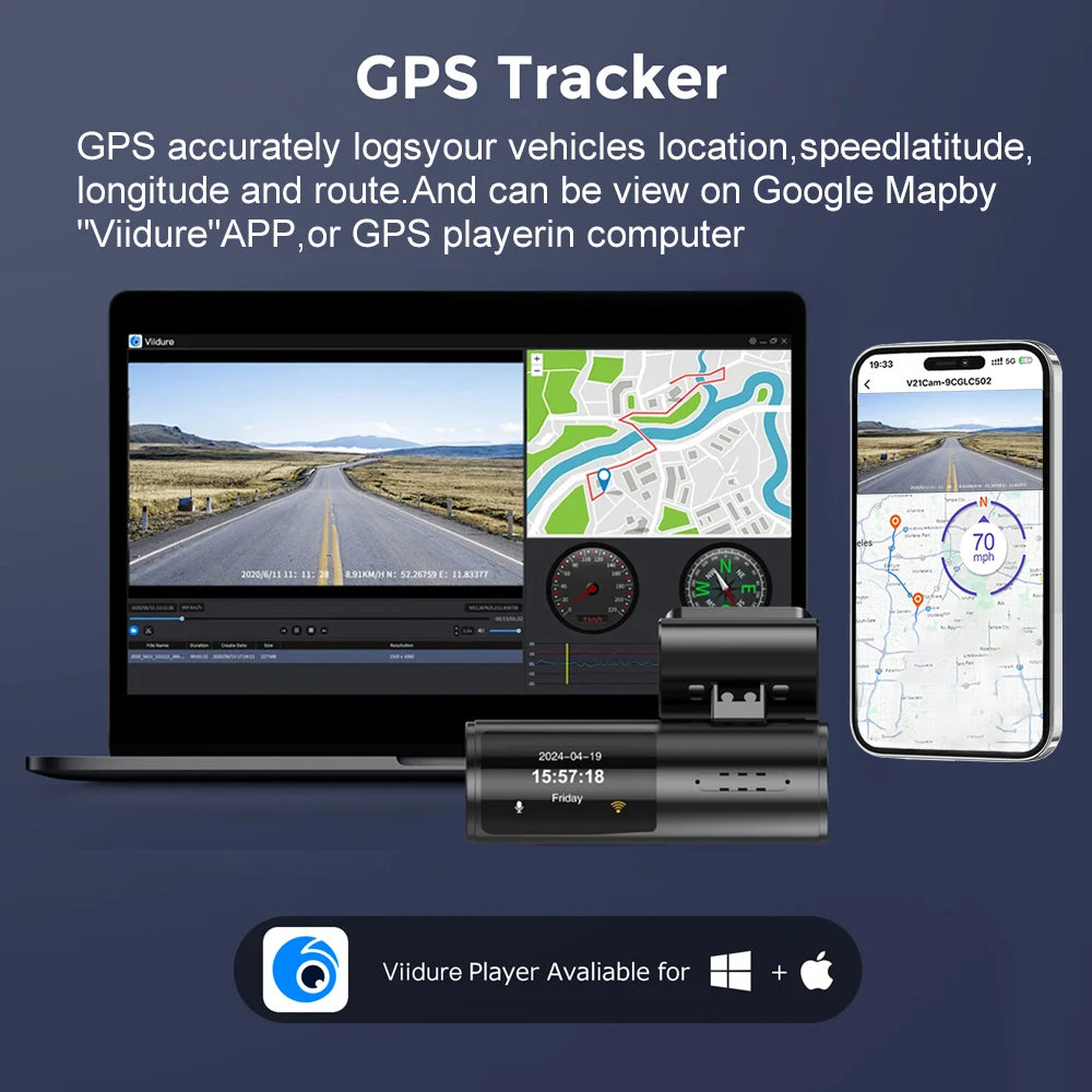 V21 4K UHD Dash Cam 5G WiFi