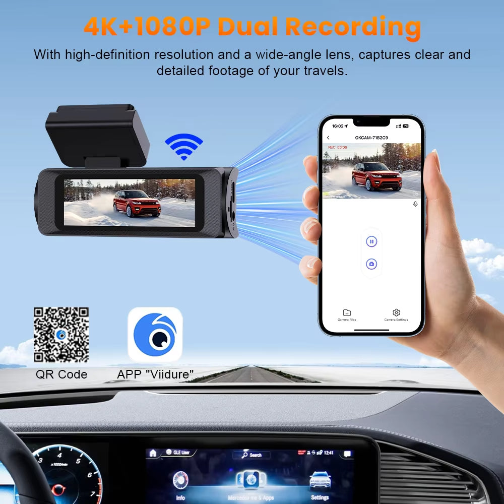 K06 4K UHD Dash Cam 5G WiFi
