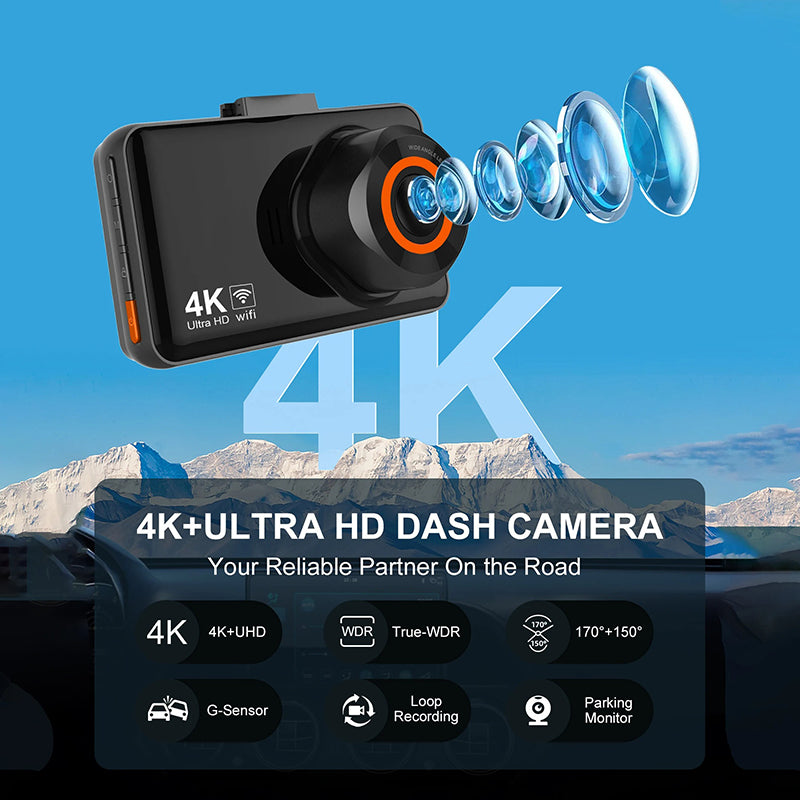 V80 4K UHD Dash Cam 5G WiFi