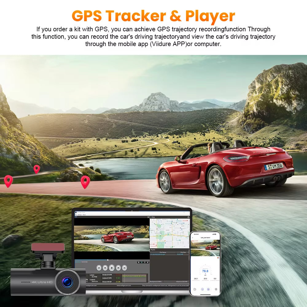 V37 4K Dual Dash Cam