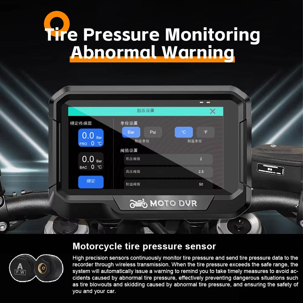 T10  3.4 inch Navigation Motorcycle Waterproof Carplay Display