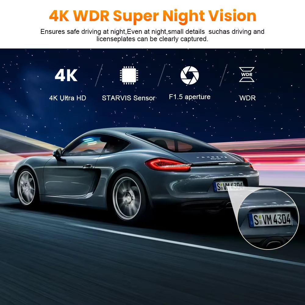 V37 4K UHD Dash Cam 5G WiFi