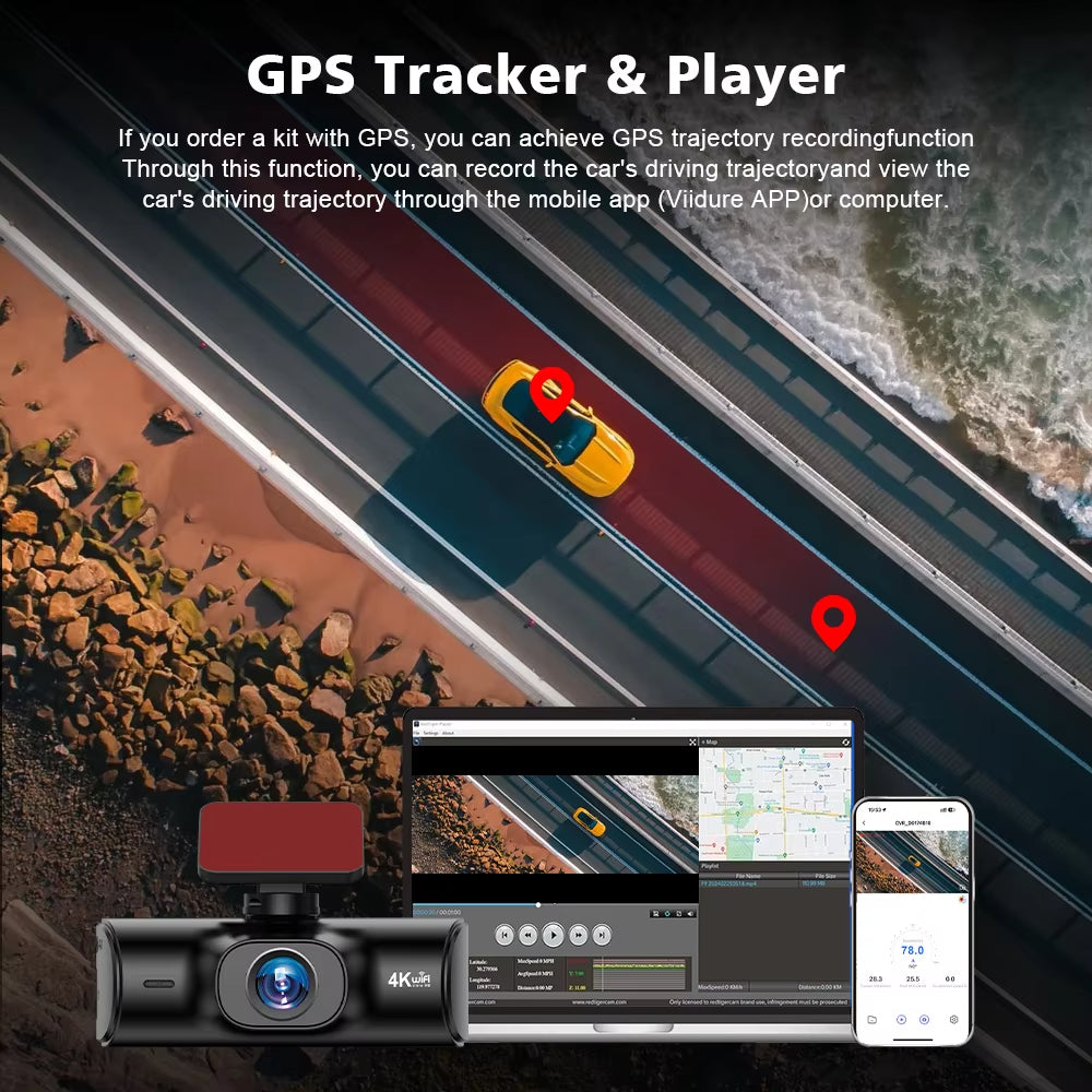 V27 4K UHD Dash Cam 5G WiFi