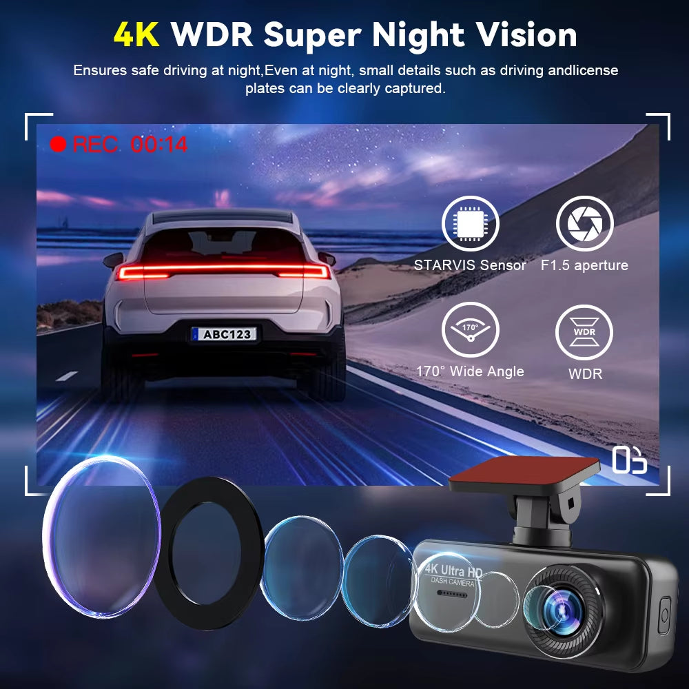 V31 4K UHD Dash Cam G-Sensor Wi-fi