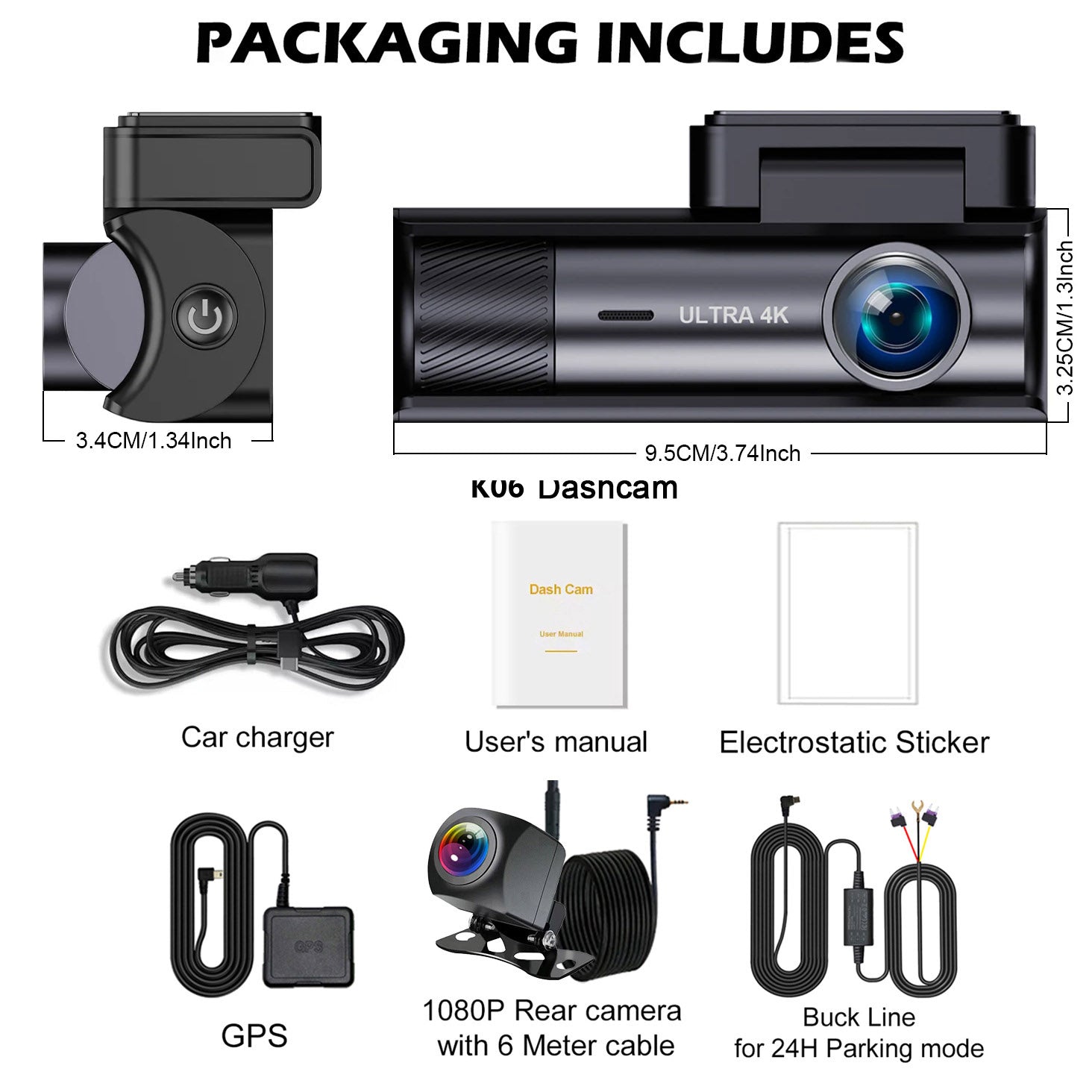 K06 4K UHD Dash Cam 5G WiFi