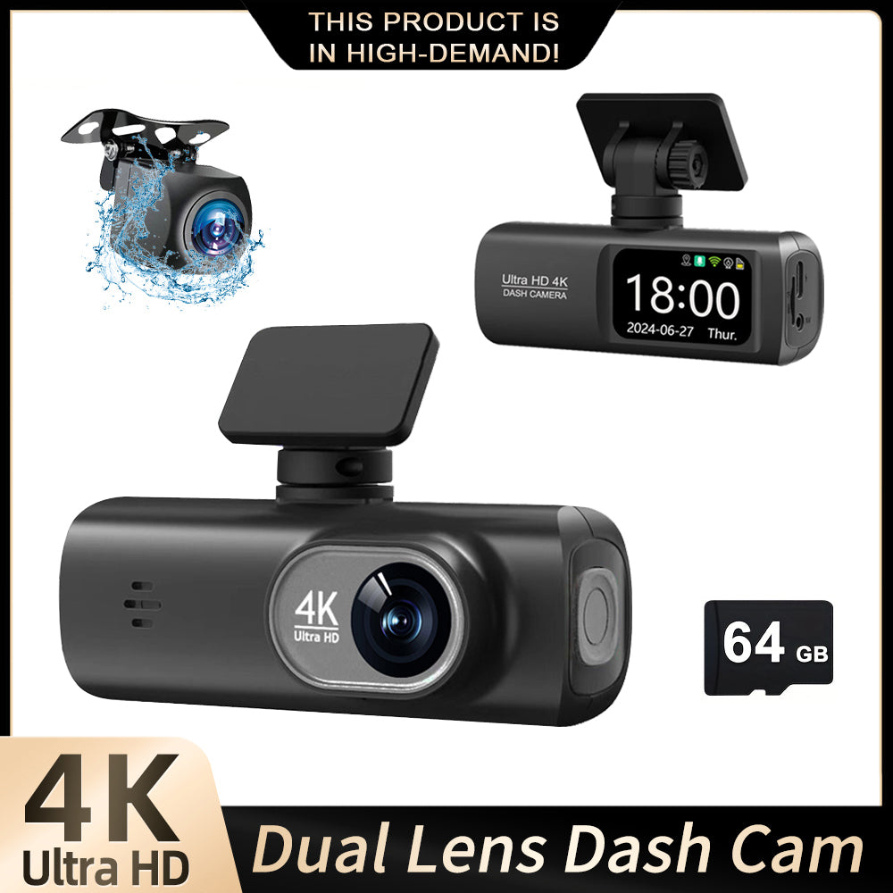 V22 4K Dash Cam GPS WiFi Night Vision